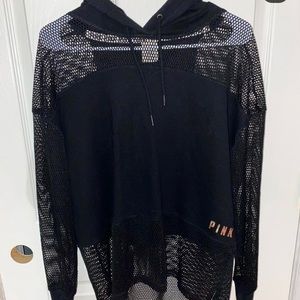 PINK long sleeve, mesh see through long sleeve.